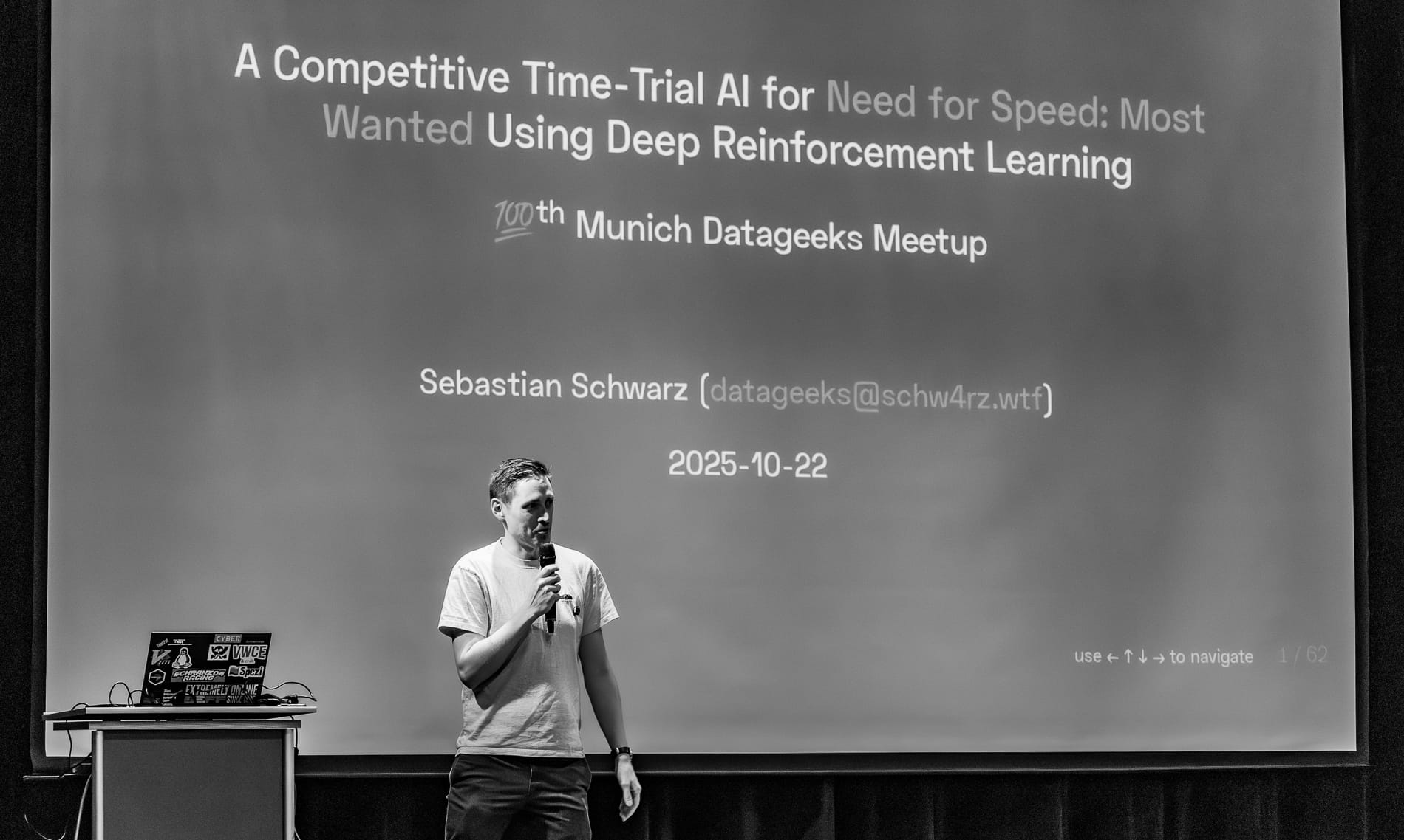 Talk "A Competitive Time Trial AI for Need for Speed Most Wanted Using Deep RL"